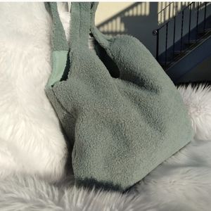 NWT Pull & Bear  Seafoam Green Fuzzy Shoulder Purse